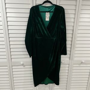Velour midi dress